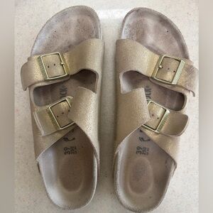 Birkenstock Gold Metallic Arizona Sandals